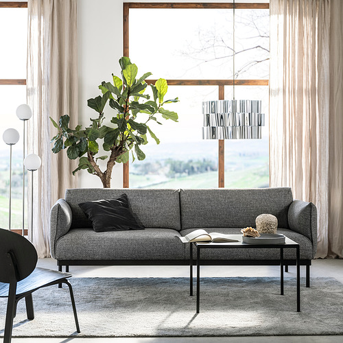 ÄPPLARYD - 三人座沙發, Lejde 灰色/黑色 | IKEA 線上購物 - PE833227_S4