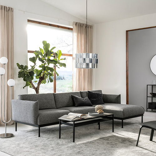 ÄPPLARYD - 3-seat sofa with chaise longue, Lejde grey/black | IKEA Taiwan Online - PE833235_S4