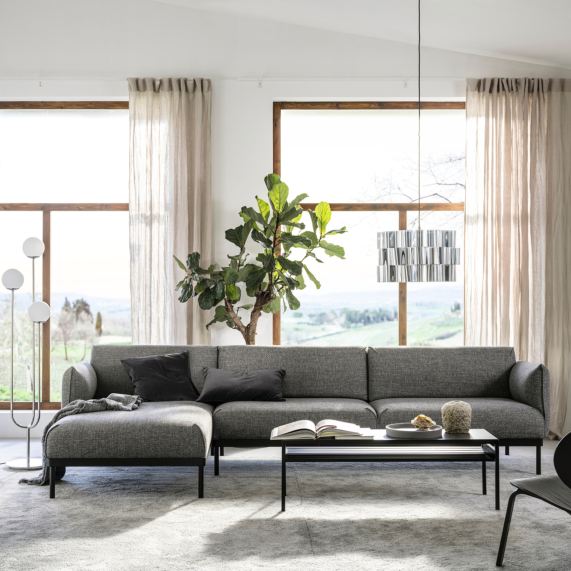 ÄPPLARYD 4-seat sofa with chaise longue