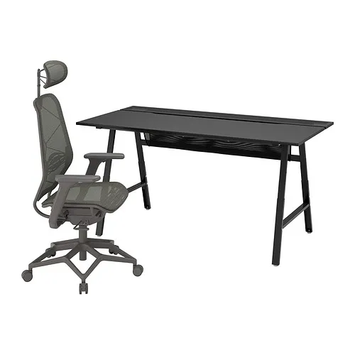 UTESPELARE/STYRSPEL - 電競桌/椅, 黑色/灰色 | IKEA 線上購物 - PE874860_S4