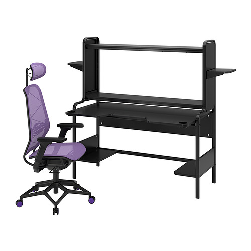 FREDDE/STYRSPEL - 電競桌/椅, 黑色/紫色 | IKEA 線上購物 - PE874868_S4