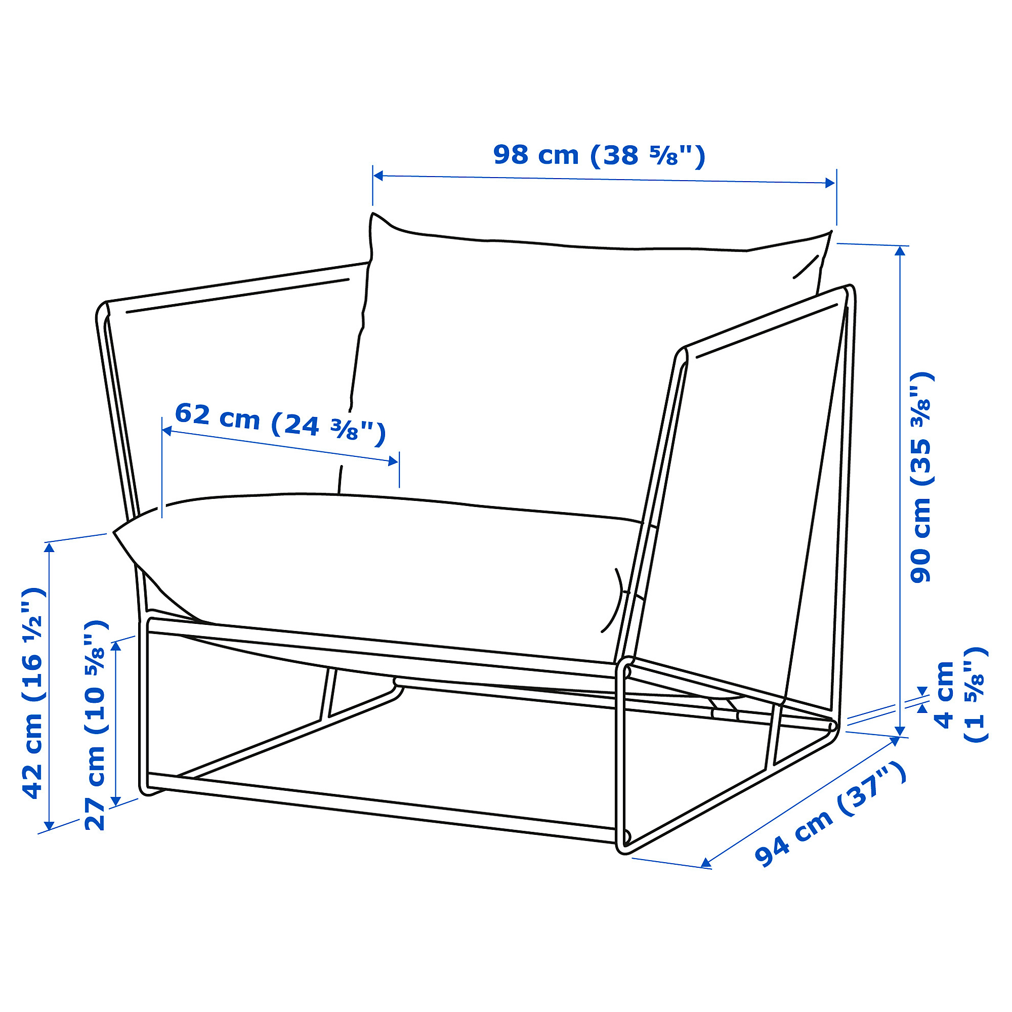 HAVSTEN armchair, outdoor