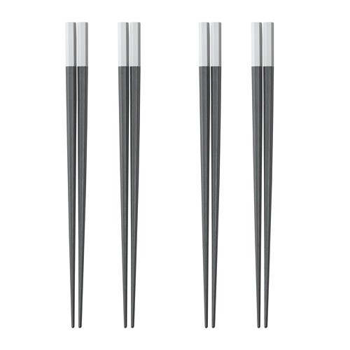 SMAKFRÅGA - chopsticks 4 pairs, plastic/grey black | IKEA Taiwan Online - PE734280_S4