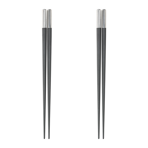 UTVERKA - chopsticks 2 pairs, black/plastic stainless steel | IKEA Taiwan Online - PE734282_S4