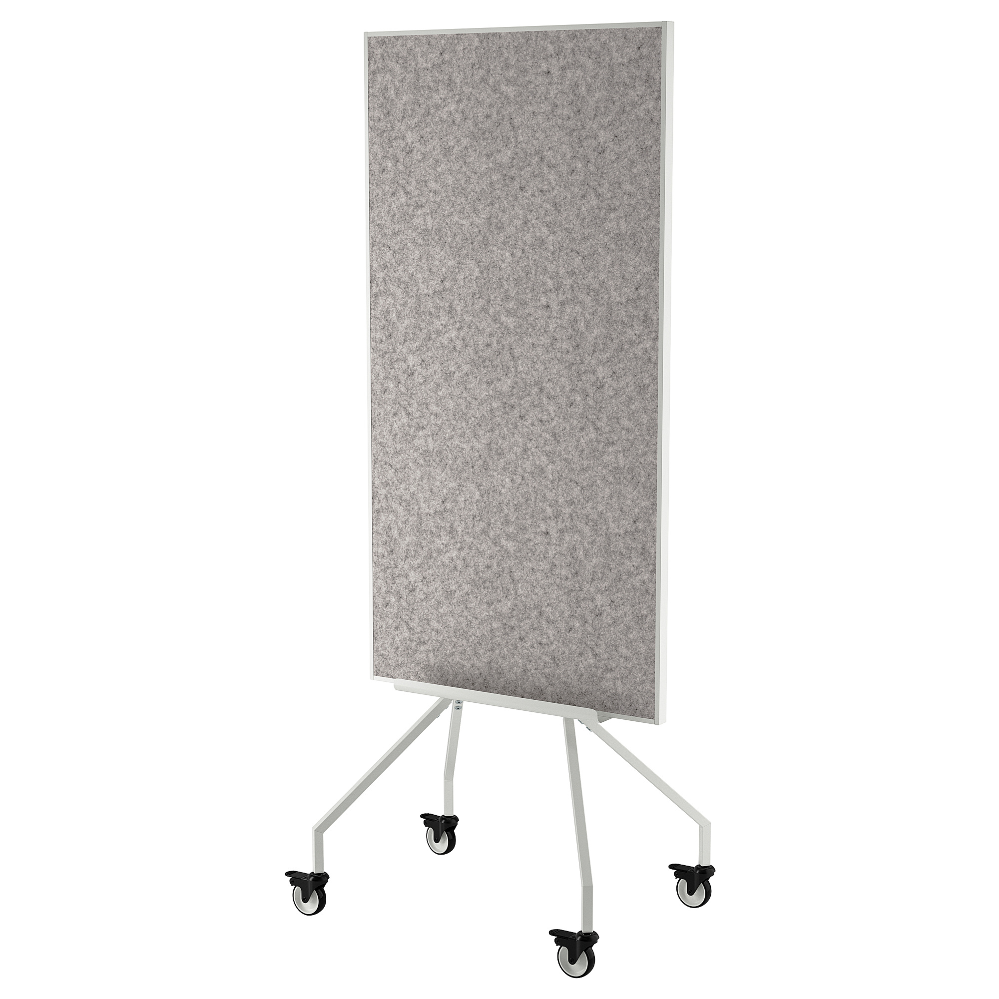 ELLOVEN whiteboard/noticeboard with castors