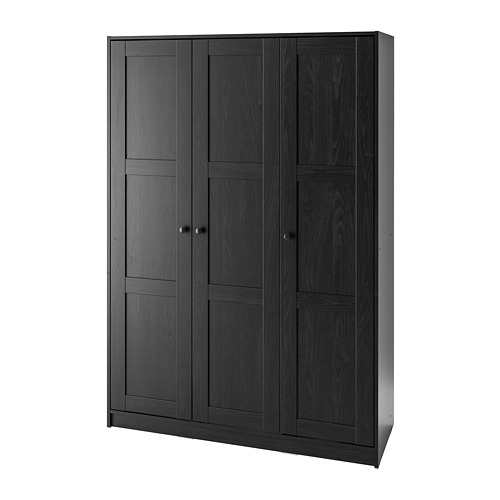 RAKKESTAD - wardrobe with 3 doors, black-brown, 117x176 cm | IKEA Taiwan Online - PE776018_S4