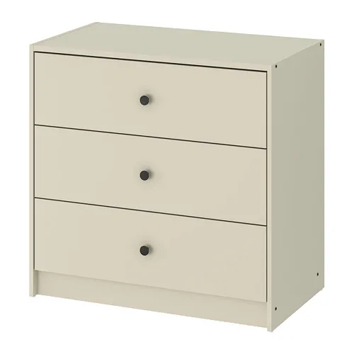 GURSKEN - 抽屜櫃/3抽, 淺米色, 69x67 公分 | IKEA 線上購物 - PE788460_S4