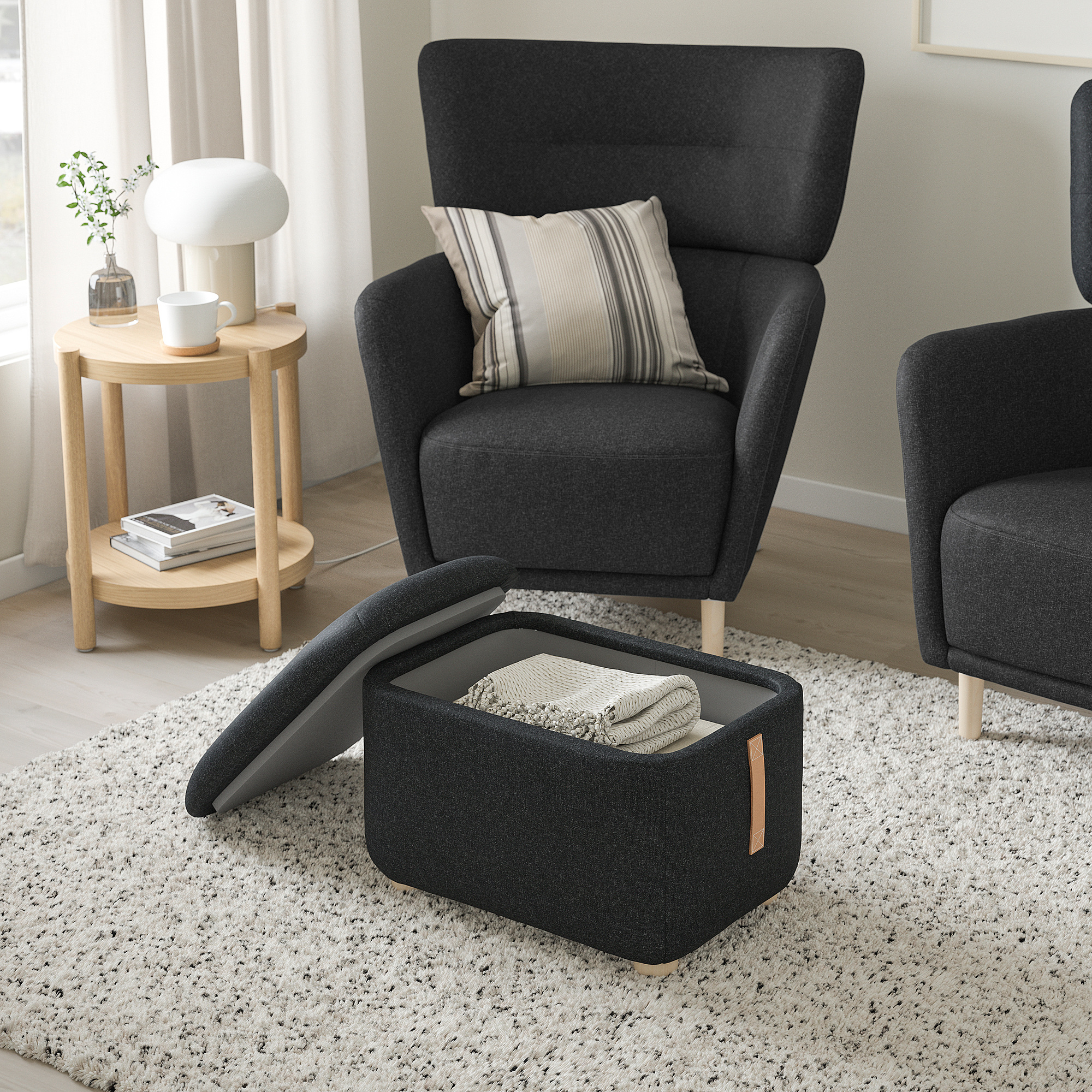 OSKARSHAMN footstool with storage