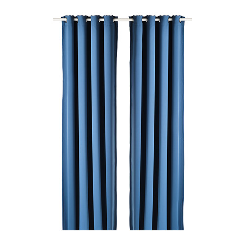 HILLEBORG - room darkening curtains, 1 pair, blue | IKEA Taiwan Online - PE788475_S4