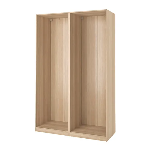 PAX - 2 wardrobe frames, white stained oak effect, 150x58x236 cm | IKEA Taiwan Online - PE914810_S4