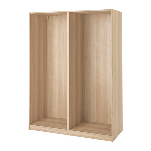 PAX - 2 wardrobe frames, white stained oak, 150x58x201 cm | IKEA Taiwan Online - PE914809_S4