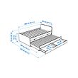 SLÄKT bed frame with underbed and storage