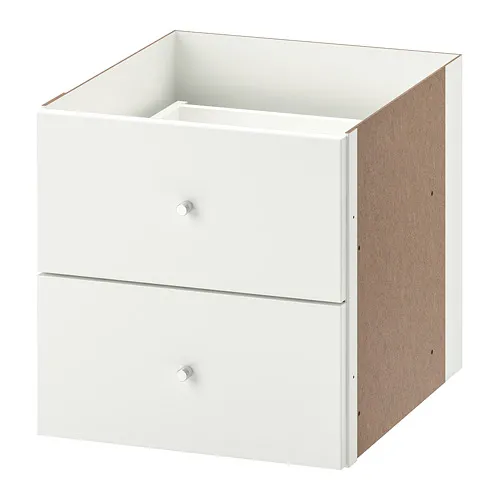 KALLAX - 內嵌式兩抽抽屜, 高亮面 白色, 33x33 公分 | IKEA 線上購物 - PE691689_S4