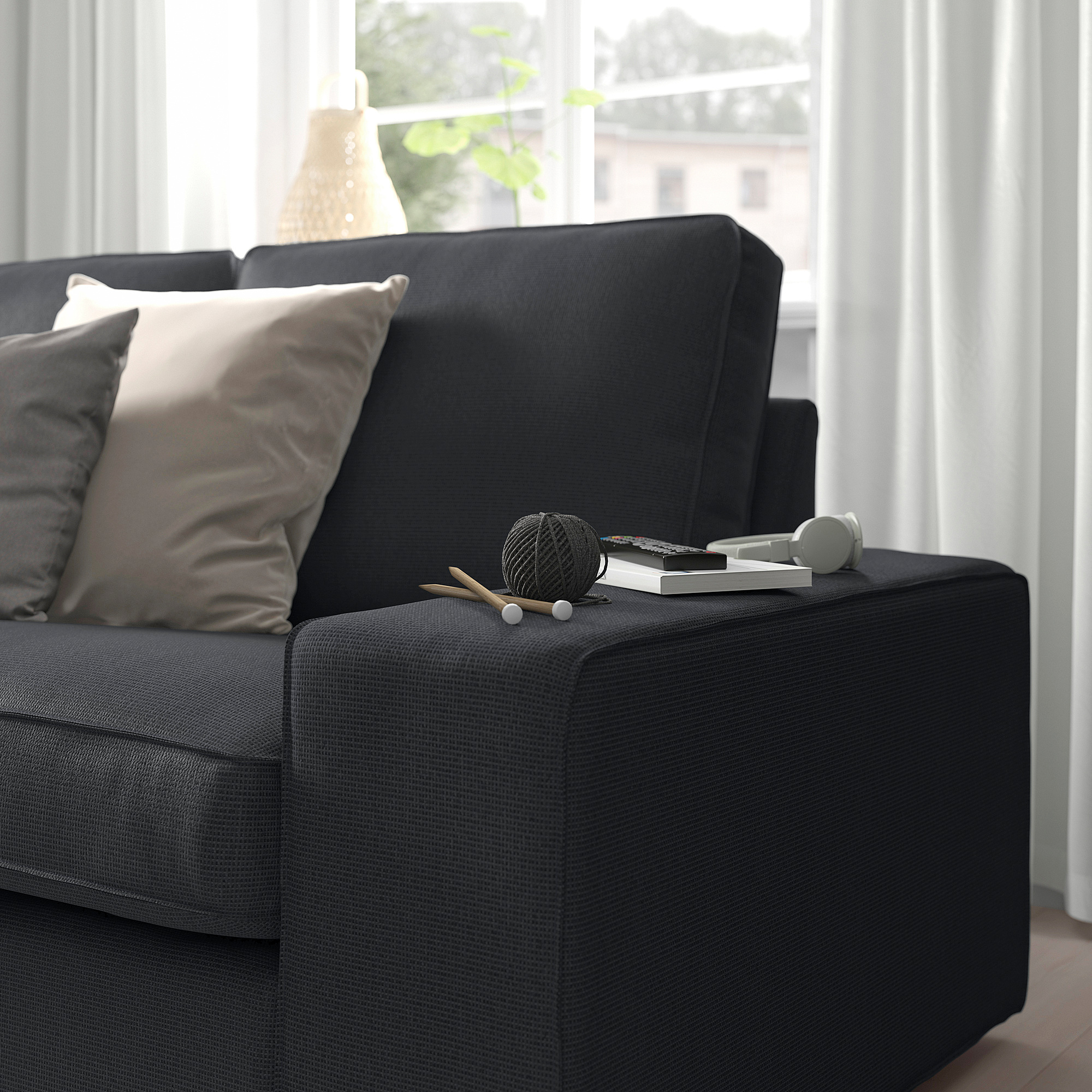 KIVIK 3-seat sofa with chaise longue