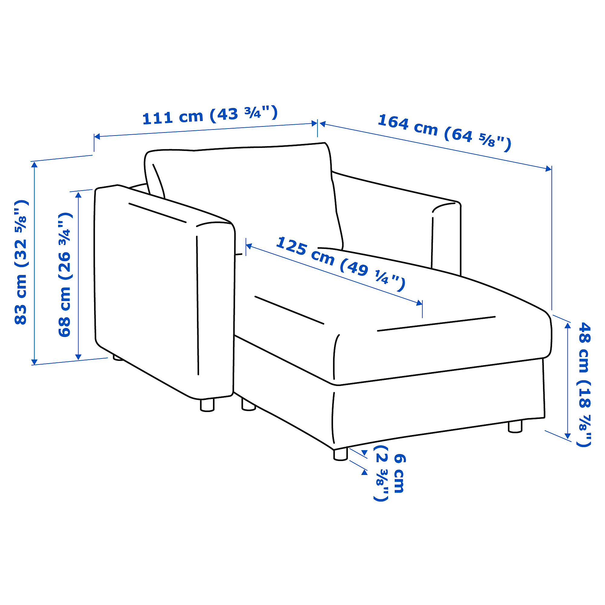 VIMLE chaise longue