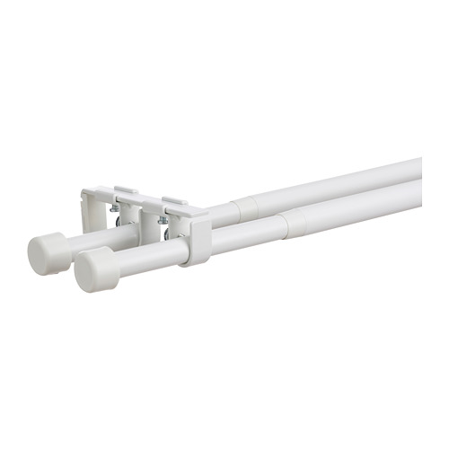 BEKRÄFTA double curtain rod set