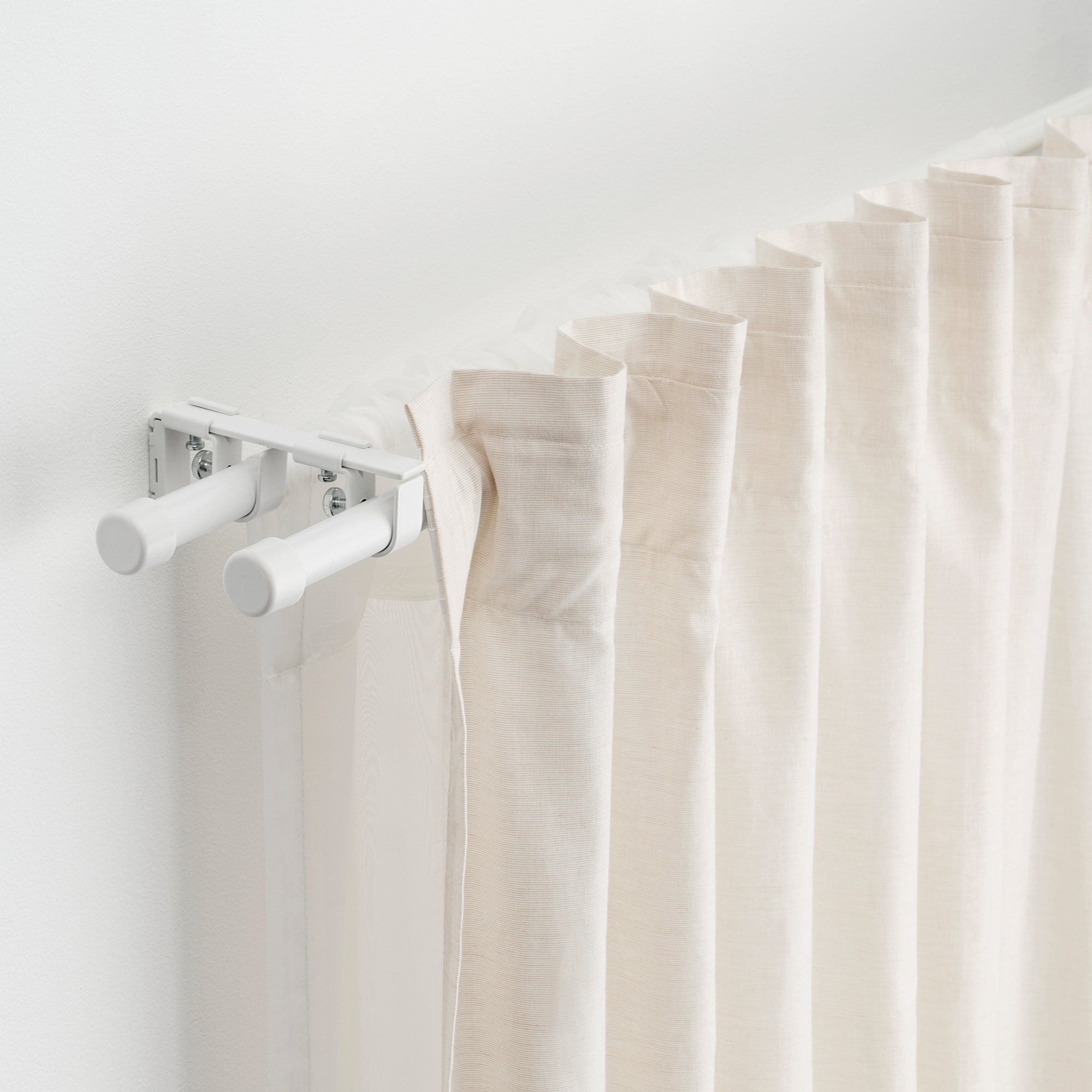 BEKRÄFTA double curtain rod set