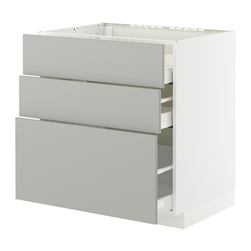 METOD/MAXIMERA base cab f hob/3 fronts/3 drawers