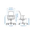 FLINTAN office chair with armrests