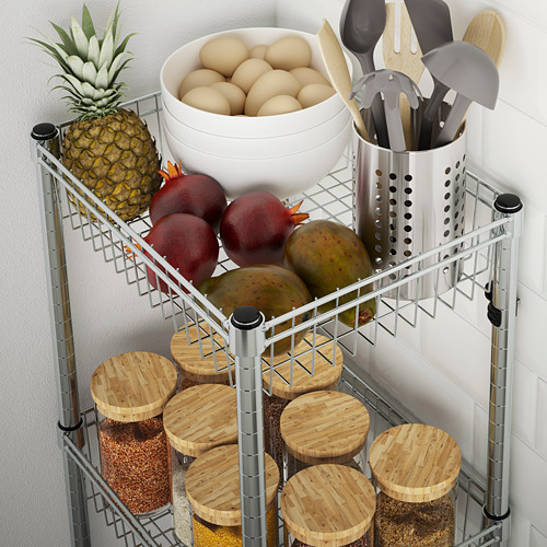 OMAR - shelving unit with 3 baskets, galvanised | IKEA Taiwan Online - PE788604_S4