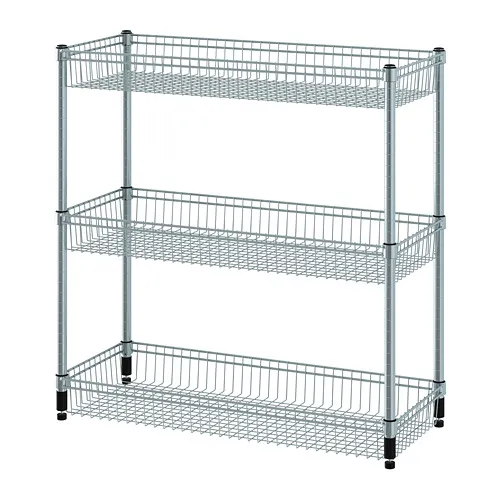 OMAR - 層架組附3個籃子, 電鍍, 92x36x94 公分 | IKEA 線上購物 - PE788606_S4