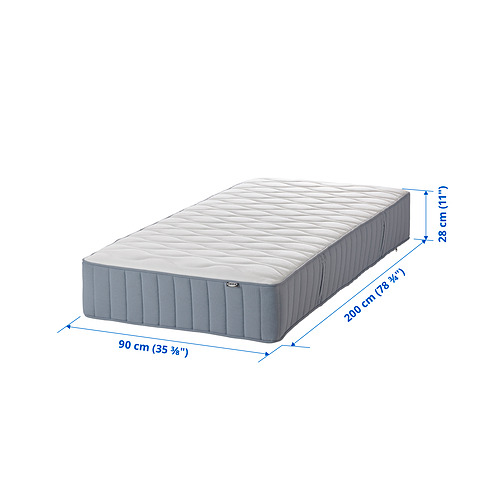 VÅGSTRANDA - pocket sprung mattress, firm/light blue | IKEA Taiwan Online - PE875235_S4