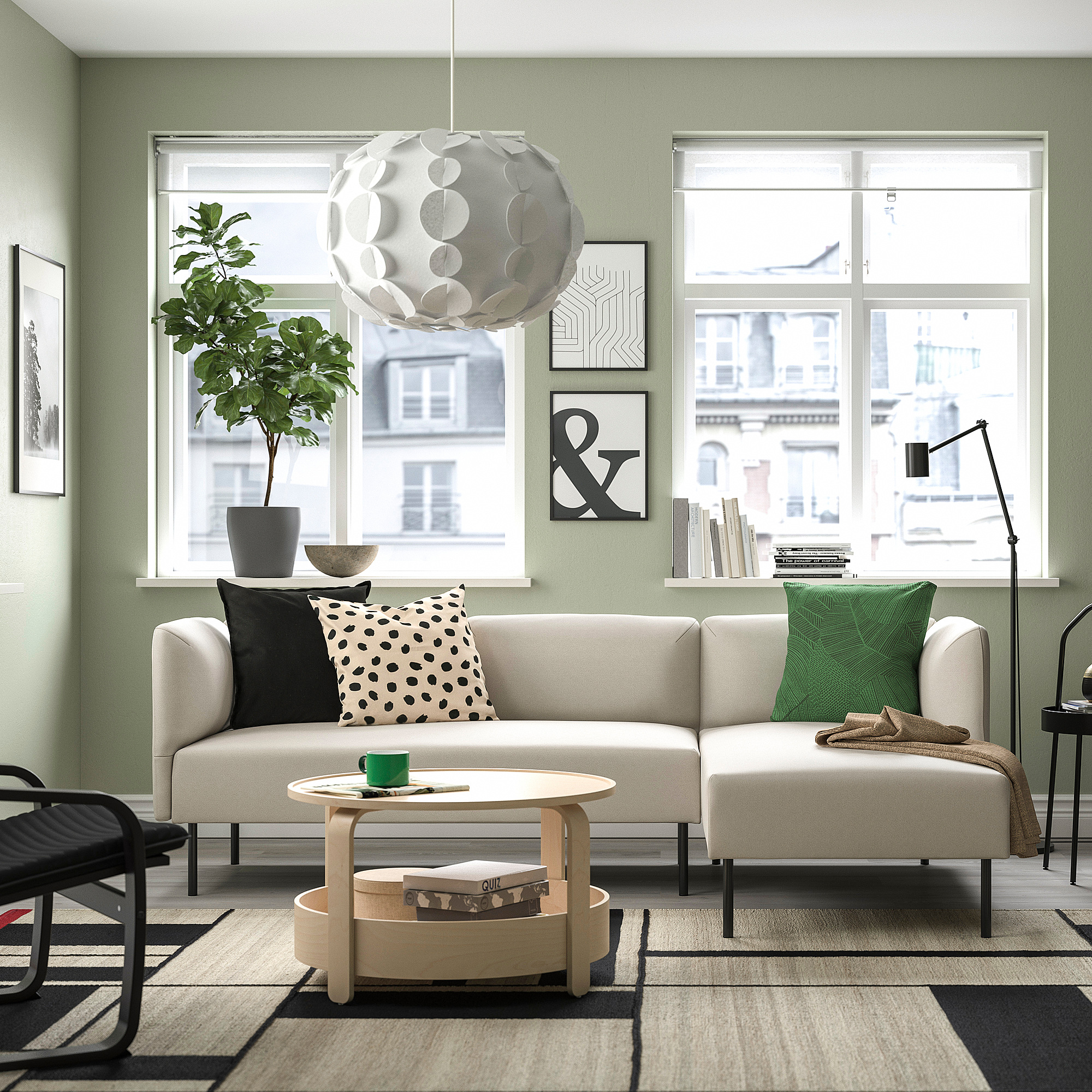 LILLEHEM 3-seat modular sofa w chaise longue