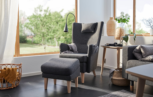 OMTÄNKSAM - armchair, Gunnared dark grey | IKEA Taiwan Online - PH169110_S4