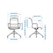 STIGBYGEL swivel chair with armrests