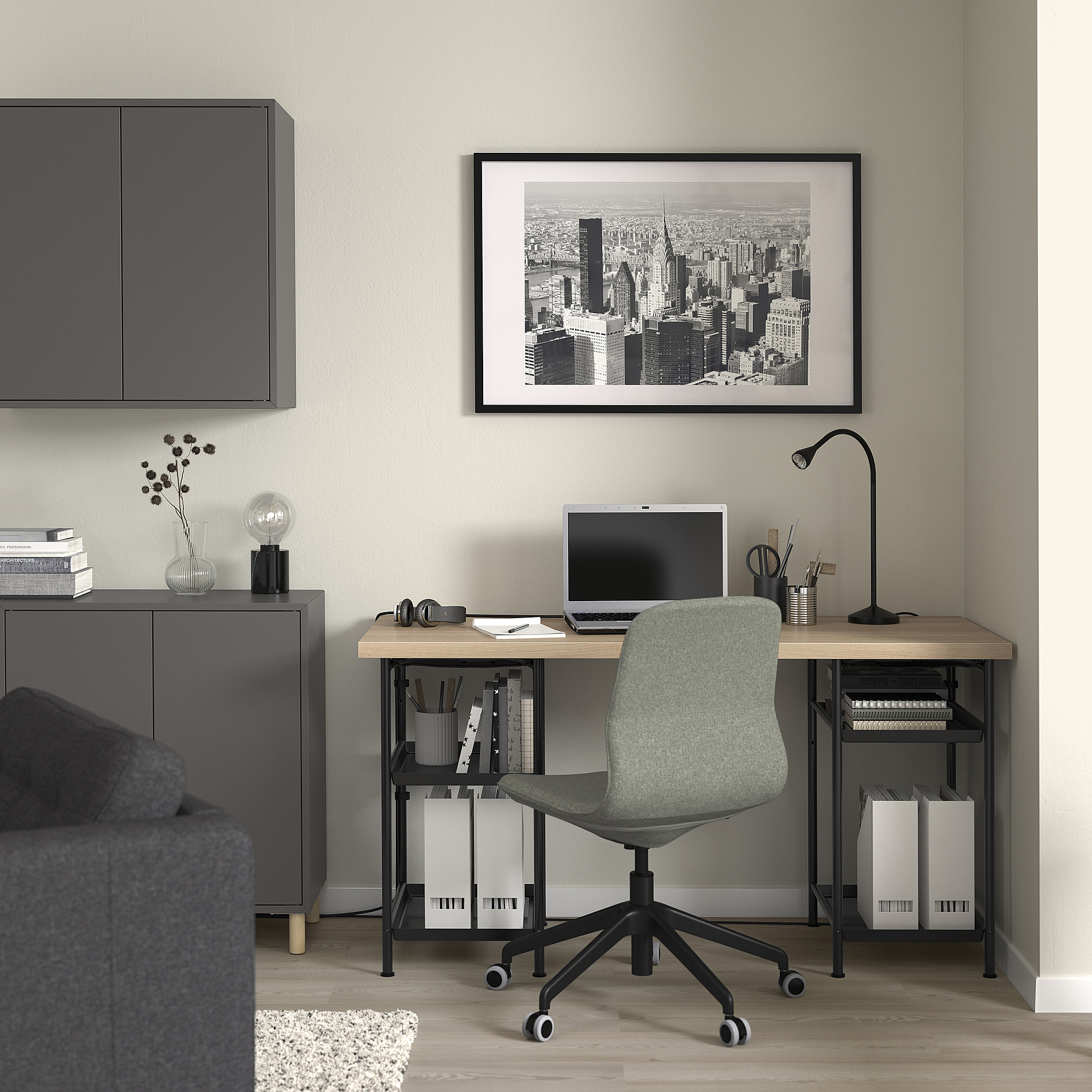 SPÄND table leg with storage
