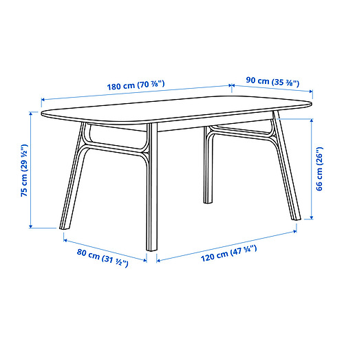 VOXLÖV dining table