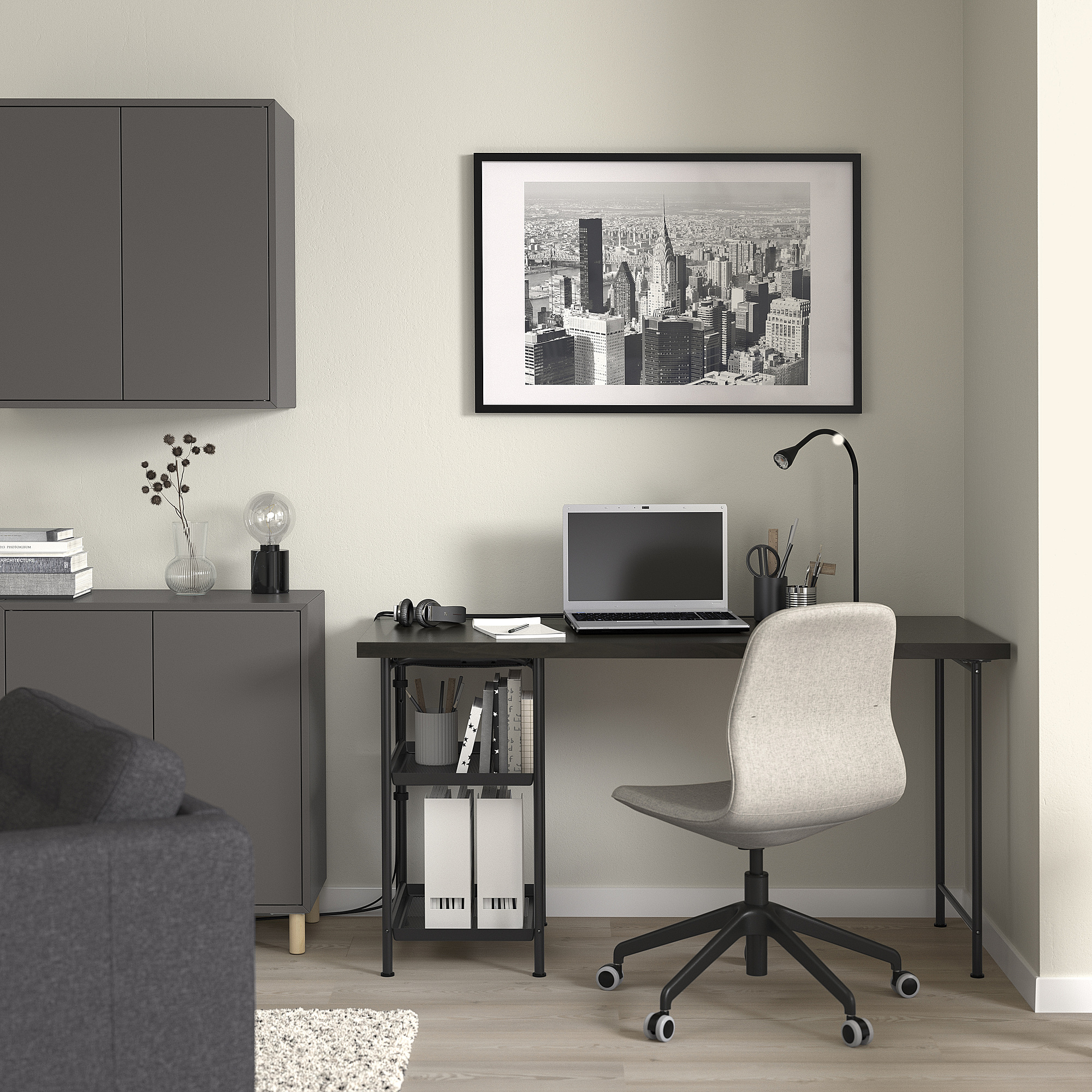 SPÄND table leg with storage
