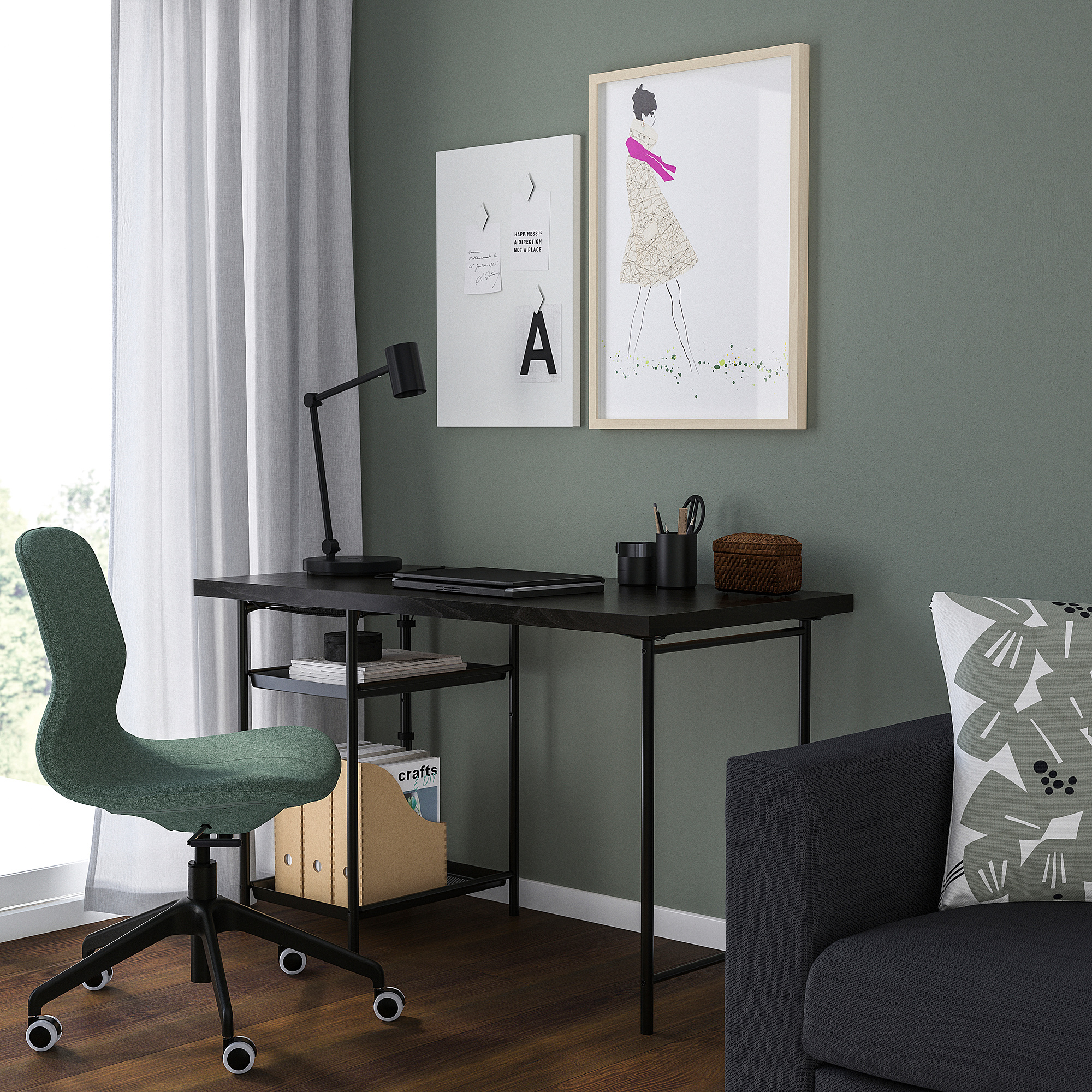 SPÄND table leg with storage