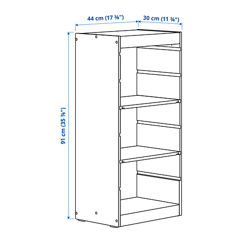 TROFAST storage combination with shelves