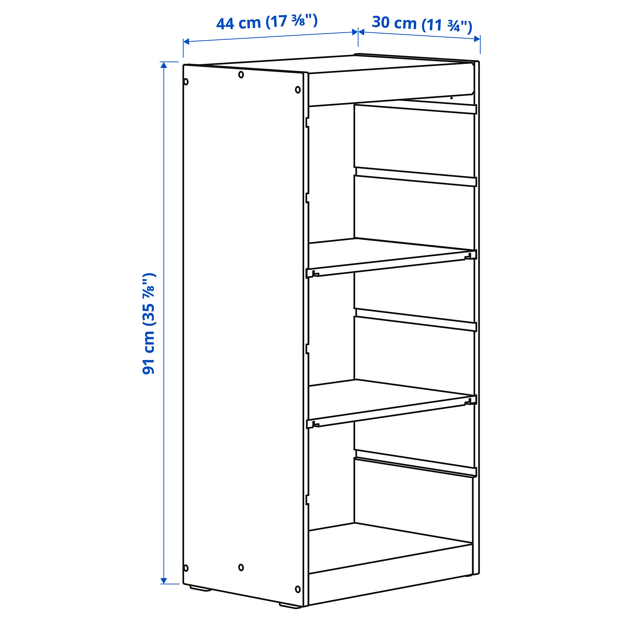 TROFAST storage combination with shelves