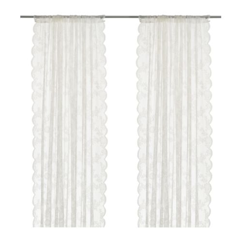 ALVINE SPETS - 紗簾 2件裝, 淺乳白色 | IKEA 線上購物 - PE242082_S4