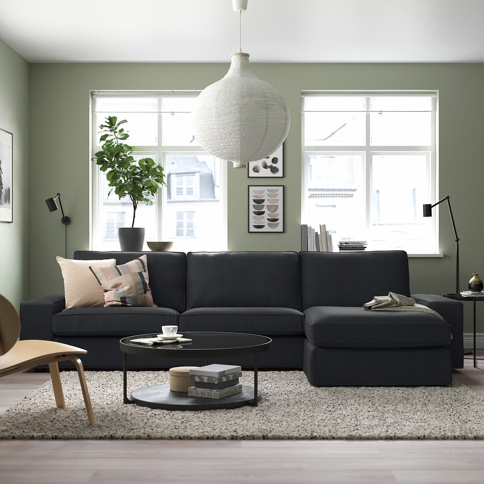 KIVIK 4-seat sofa with chaise longue