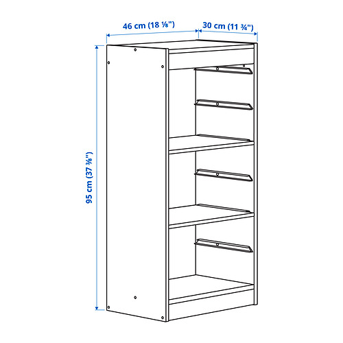 TROFAST storage combination with shelves