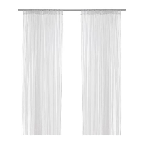 LILL - net curtains, 1 pair, white/with rod pocket | IKEA Taiwan Online - PE242253_S4