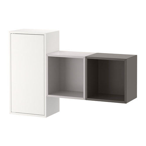 EKET - 上牆式收納櫃組合, 白色/深灰色/淺灰色 | IKEA 線上購物 - PE692225_S4