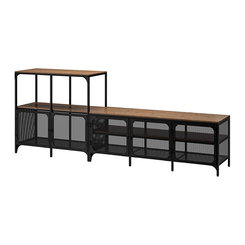 FJÄLLBO - 電視收納組合, 黑色, 250x36x95 公分 | IKEA 線上購物 - PE692240_S4