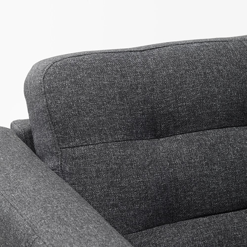 LANDSKRONA - 4-seat sofa, with chaise longue/Gunnared dark grey/metal | IKEA Taiwan Online - PE680169_S4
