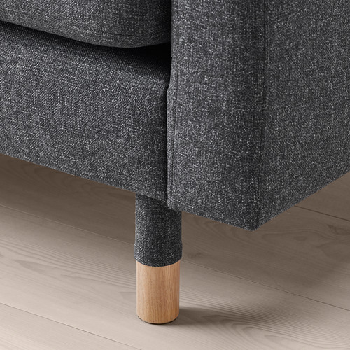 LANDSKRONA - 三人座沙發, Gunnared 深灰色/木材 | IKEA 線上購物 - PE711002_S4