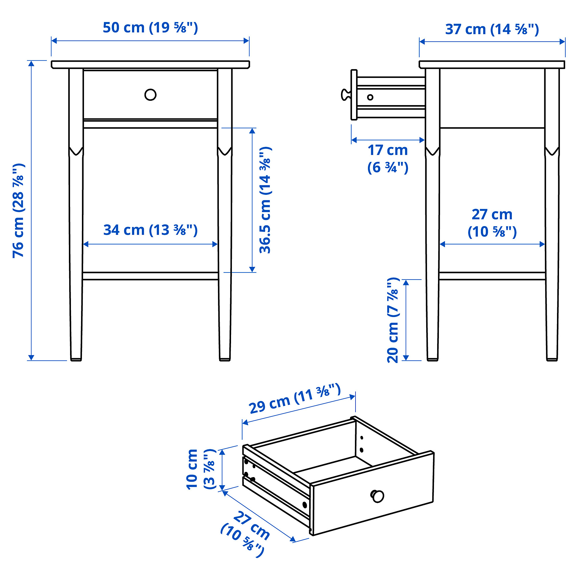 BLÄSTÅSEN 床邊桌