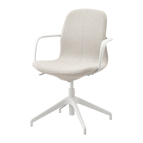 LÅNGFJÄLL - conference chair with armrests, Gunnared beige/white | IKEA Taiwan Online - PE734843_S4