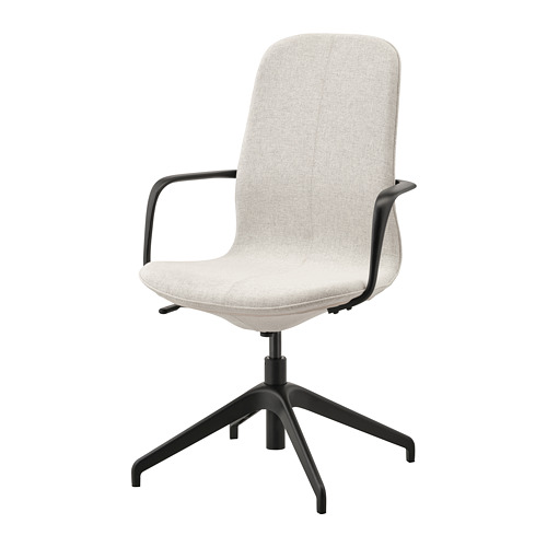 LÅNGFJÄLL - conference chair with armrests, Gunnared beige/black | IKEA Taiwan Online - PE734852_S4