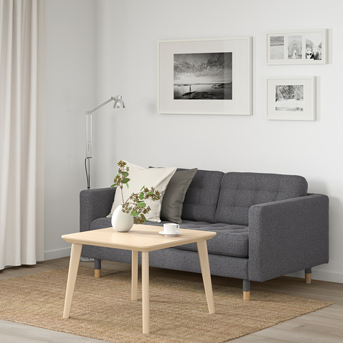 LANDSKRONA - 2-seat sofa, Gunnared dark grey/wood | IKEA Taiwan Online - PE680171_S4