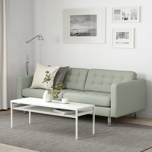 LANDSKRONA - 三人座沙發, Gunnared 淺綠色/金屬 | IKEA 線上購物 - PE680188_S4