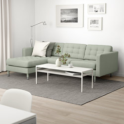 LANDSKRONA - 3-seat sofa, with chaise longue/Grann/Bomstad dark beige/metal | IKEA Taiwan Online - PE684297_S3