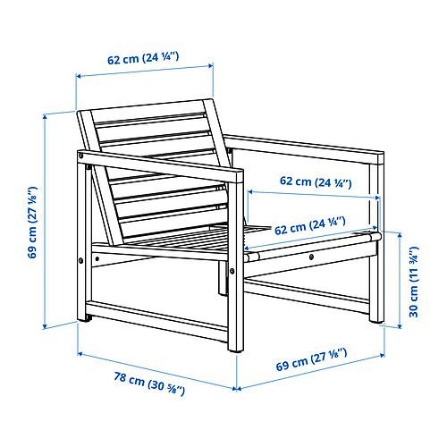 NÄMMARÖ lounge chair, outdoor